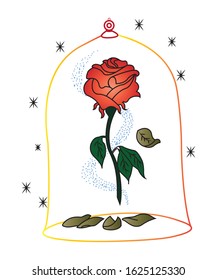 Red Rose vector. Red roses bouquet isolated on white background vector illustration