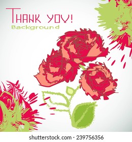 Red roses. Abstract. Background, texture, background. Sketch, doodle