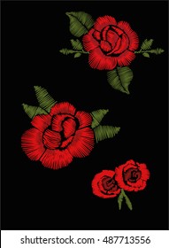 red roses embroidery embroidery for fashion 