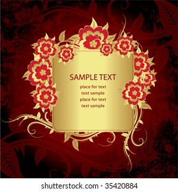 red roses frame