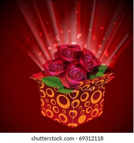 Red Roses in Gift Box