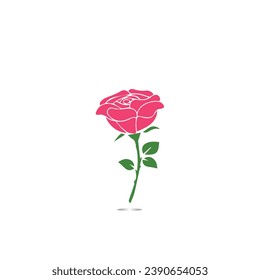 Red roses hand drawn, Black line rose flowers inflorescence silhouettes isolated on white background. Icon roses collection. Vector doodle illustration.