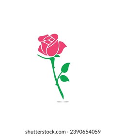 Red roses hand drawn, Black line rose flowers inflorescence silhouettes isolated on white background. Icon roses collection. Vector doodle illustration.