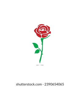 Red roses hand drawn, Black line rose flowers inflorescence silhouettes isolated on white background. Icon roses collection. Vector doodle illustration.