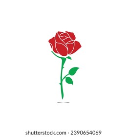 Red roses hand drawn, Black line rose flowers inflorescence silhouettes isolated on white background. Icon roses collection. Vector doodle illustration.