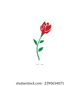 Red roses hand drawn, Black line rose flowers inflorescence silhouettes isolated on white background. Icon roses collection. Vector doodle illustration.