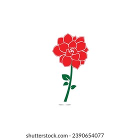 Red roses hand drawn, Black line rose flowers inflorescence silhouettes isolated on white background. Icon roses collection. Vector doodle illustration.