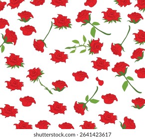 red roses red roses pattern vector illustration.
Good for banner, poster, greeting card, party card, invitation, template, advertising, campaign, and social media. 

