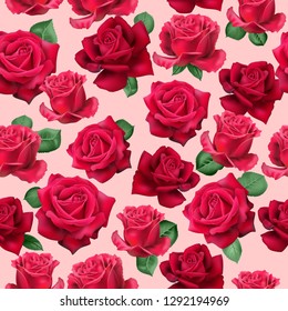 Rosas rojas sin fisuras. Antecedentes florales.