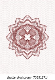 Red rosette
