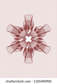 Red rosette (money style emblem)