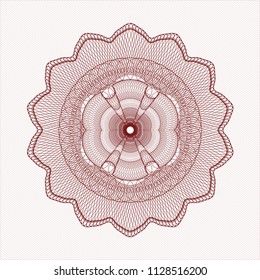 Red rosette (money style emblem)