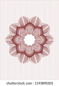 Red rosette or money style emblem