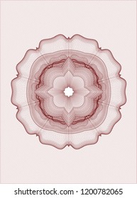 Red rosette or money style emblem