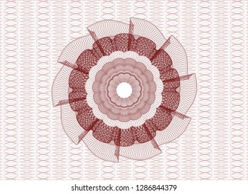 Red rosette or money style emblem