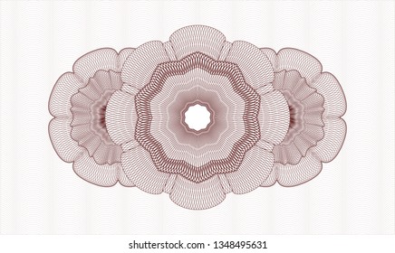 Red rosette or money style emblem