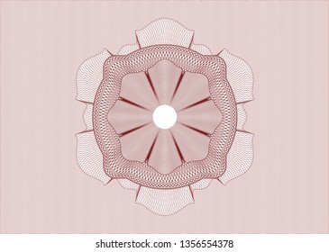 Red rosette or money style emblem
