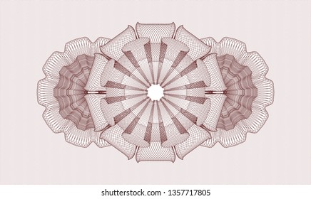 Red rosette or money style emblem