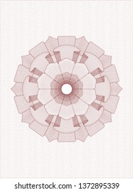Red rosette or money style emblem