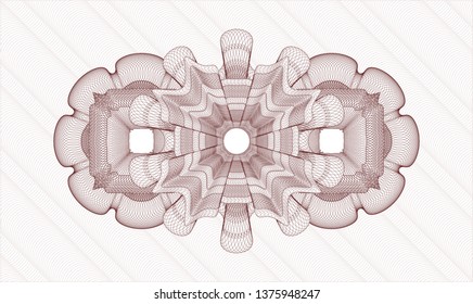 Red rosette or money style emblem