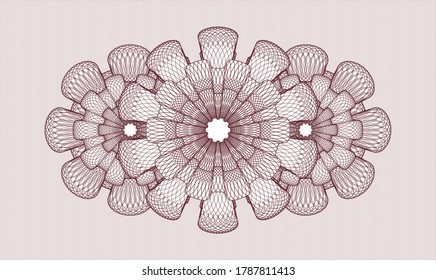 Estampilla roja o emblema del estilo del dinero. Ilustración vectorial. Detallado 
