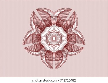 Red rosette (money style emblem)