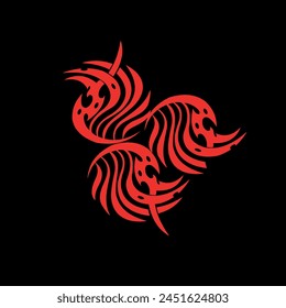 red rotating circle in front of the background