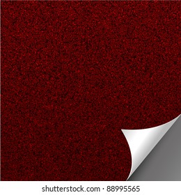 red rough paper with folding page and place for your text. Vector illustration. Best choice