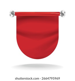 Red Round Bottom Hanging Banner for Promotion and Display Design