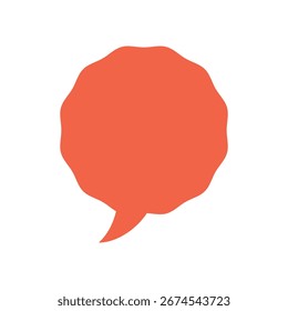 Elemento de discurso de burbuja redonda roja