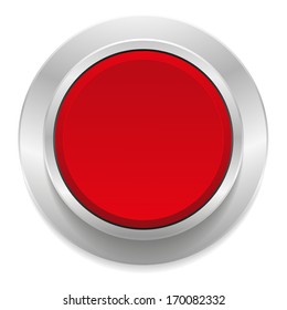 Premium Vector  Red button in ground