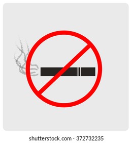 Red round no smoking