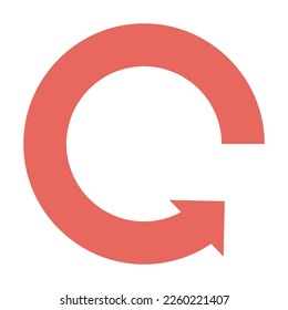 red round rotation arrow.
Easy-to-use vector data.