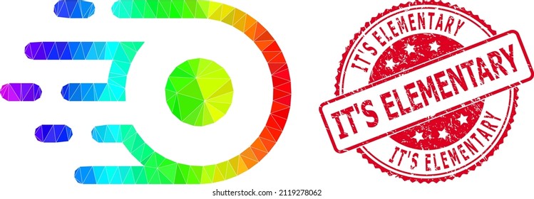 Rojo redondo rayado estampado ELEMENTARIO de TI e icono de bajo movimiento participo con gradiente de color de espectro.
