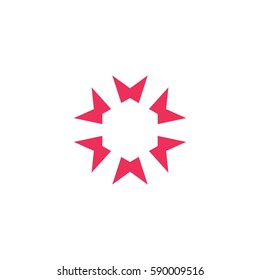 red round shapes objects design logo