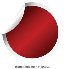 Red Round Sticker