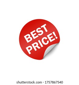 red round sticker vector banner best price red round sticker vector banner best price