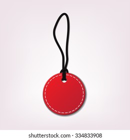 Red Round Tag