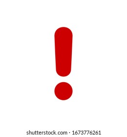 Red rounded exclamation point icon. Attention symbol isolated on a white background. EPS10 vector file