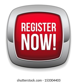 Red rounded register now button