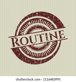 Red Routine rubber grunge texture seal