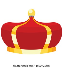 Red Royal Crown - Cartoon Vector Image