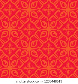 Red royal pattern. The Seamless vector background