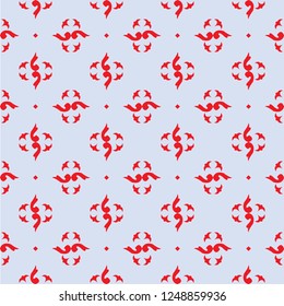 Red royal pattern. The Seamless vector background