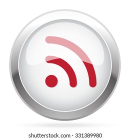 Red Rss icon on chrome web button