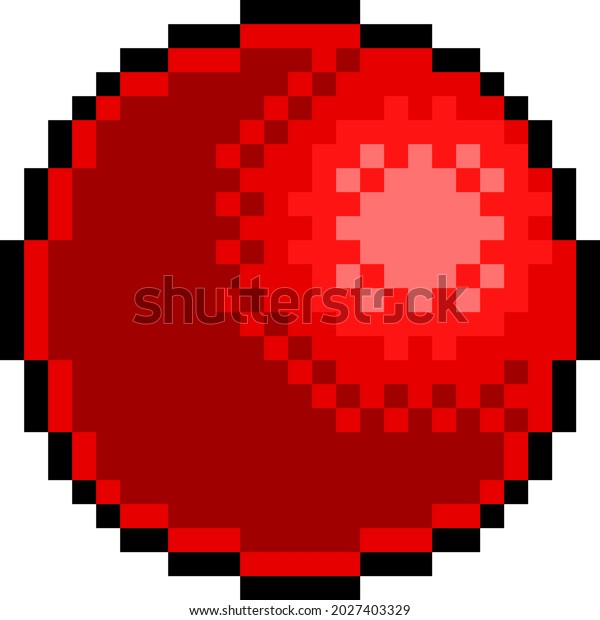 Red Rubber Ball Pixel Art Eight Stock Vector (Royalty Free) 2027403329 ...