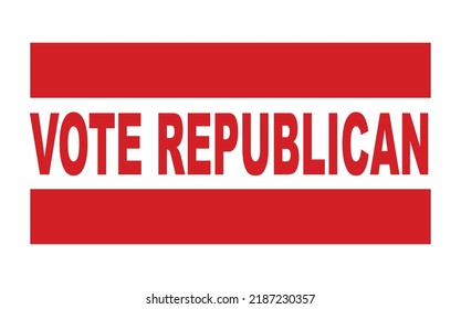 A red rubber ink stamp mark stating Vote Republican over a white background