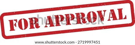 Red rubber stamp for approval sign