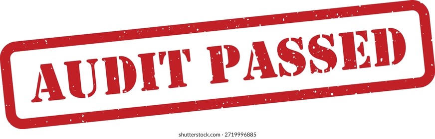 Red rubber stamp with audit passed text
