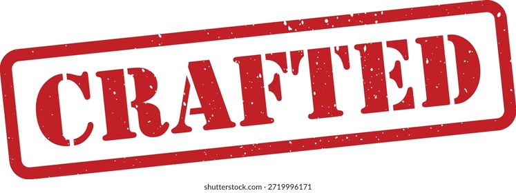 Red rubber stamp with crafted text
